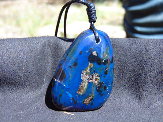 33 gram Pendant Indonesian Blue Amber for Healing 26Y232