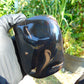 459 gr Shaped Square Polished Indonesian Mushroom Inclusion Dark Blue Amber for Healing FR112