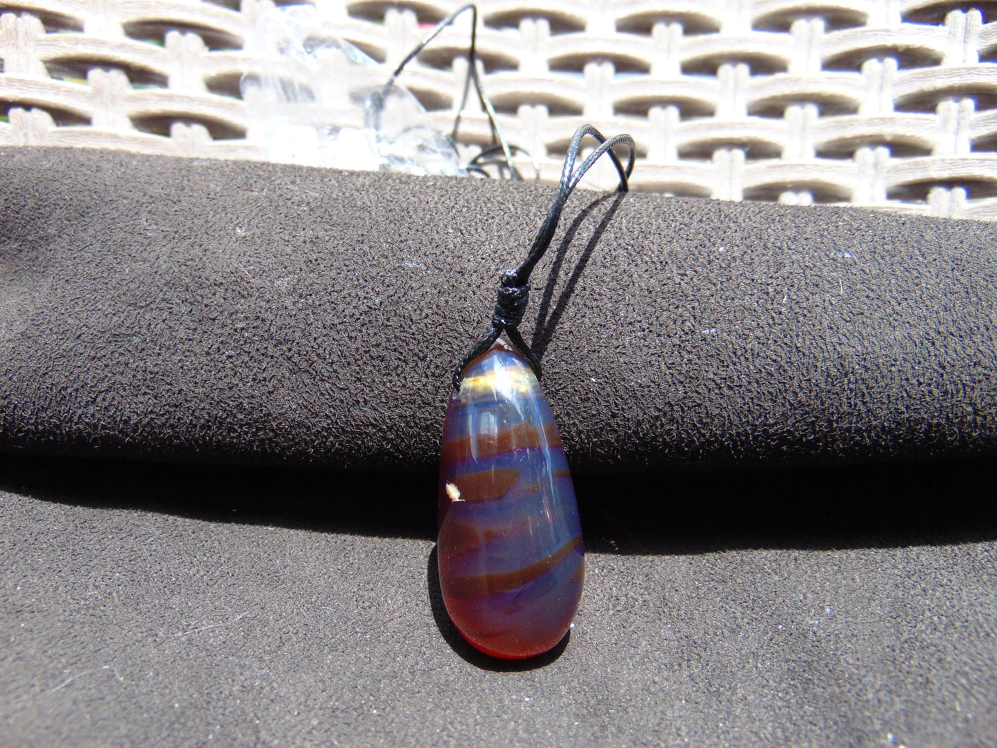 10 gr Teardrop Pendant Indonesian blue Amber for Healing 25A44