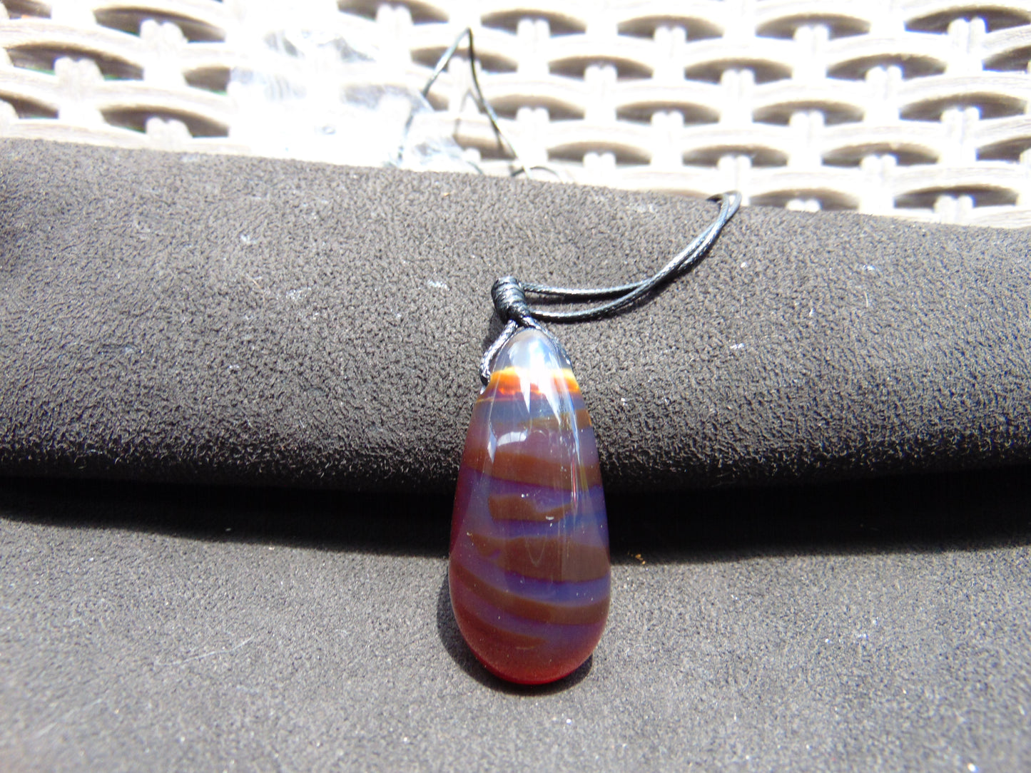 10 gr Teardrop Pendant Indonesian blue Amber for Healing 25A44
