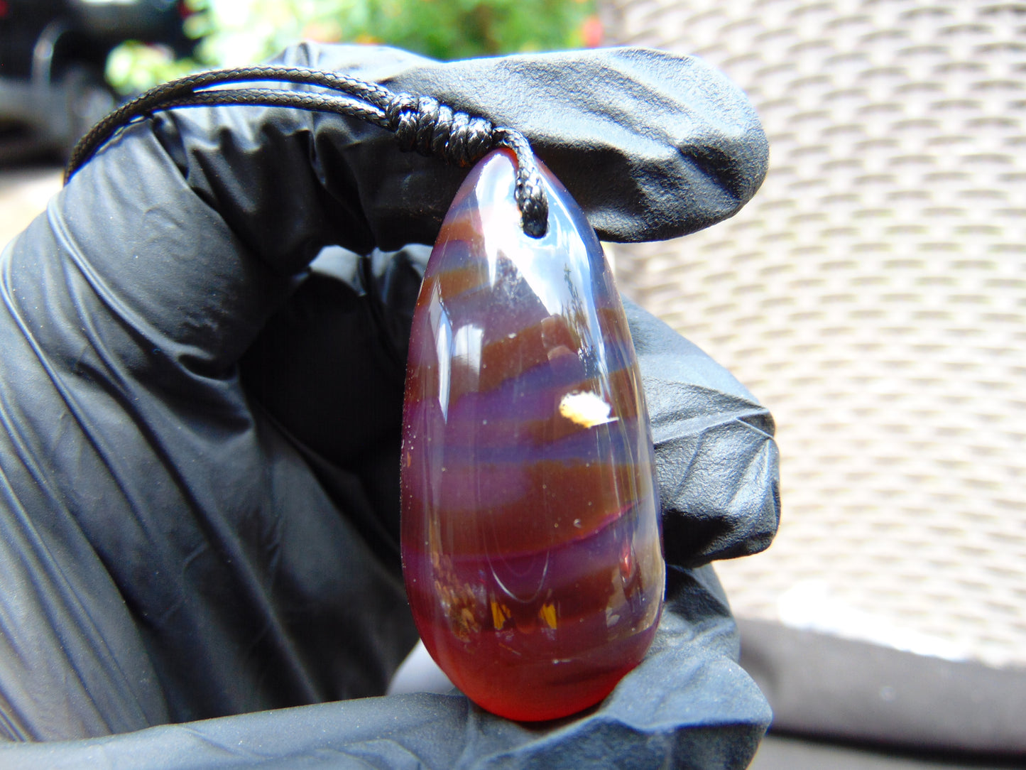 10 gr Teardrop Pendant Indonesian blue Amber for Healing 25A44