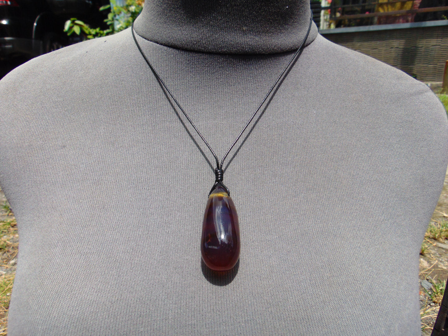 10 gr Teardrop Pendant Indonesian blue Amber for Healing 25A44