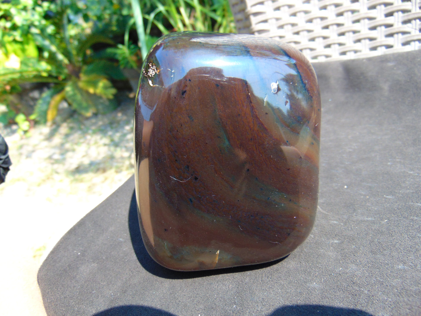 497 gr Shaped Square Polished Indonesian Dark Amber for Healing AR93