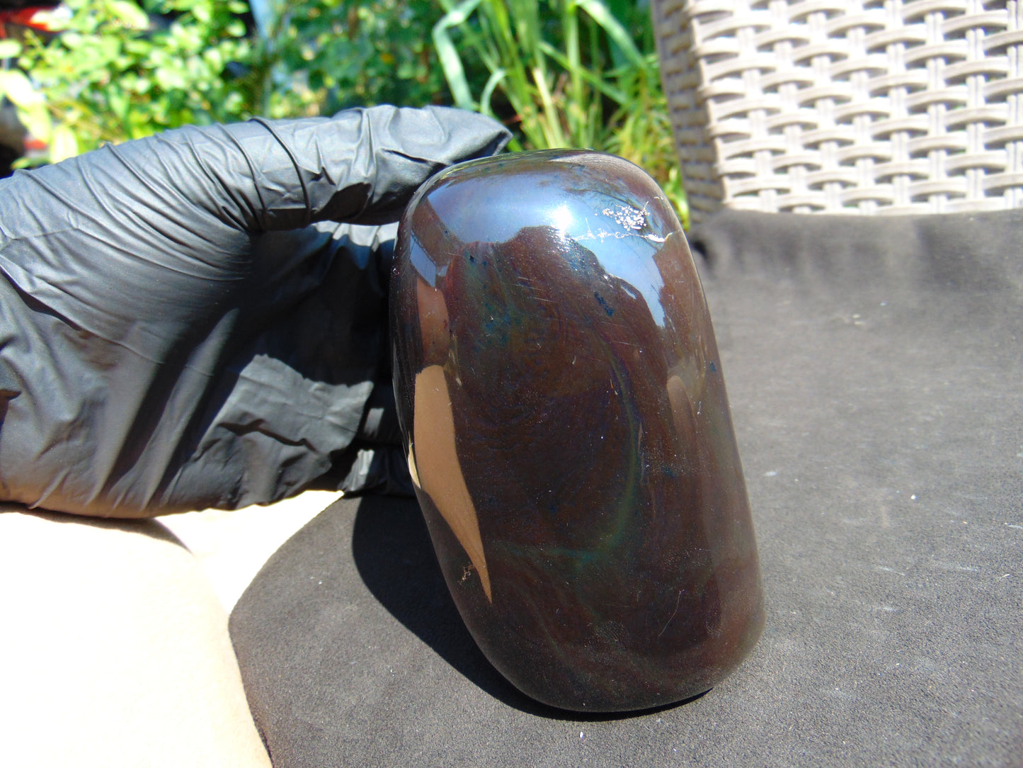 497 gr Shaped Square Polished Indonesian Dark Amber for Healing AR93