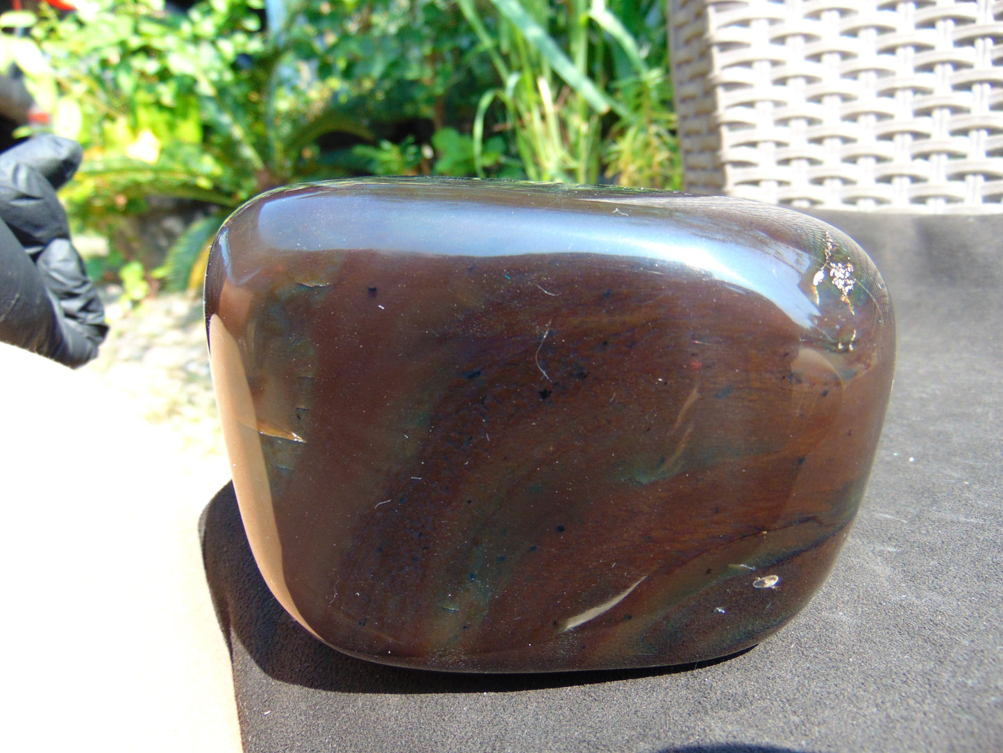 497 gr Shaped Square Polished Indonesian Dark Amber for Healing AR93