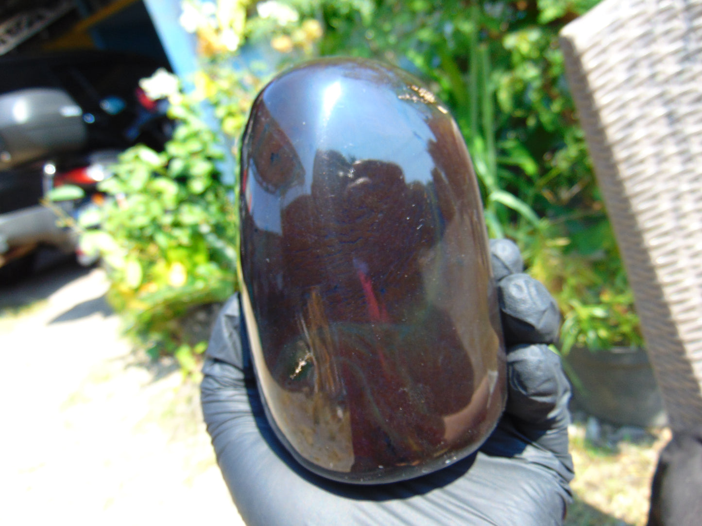 497 gr Shaped Square Polished Indonesian Dark Amber for Healing AR93