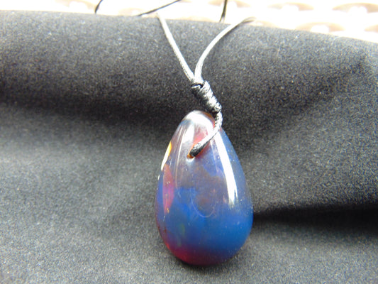 13 gram Teardrop Pendant Indonesian Blue Amber for Healing PCY621
