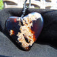 8 gr Heart Pendant Indonesian Red  Amber for Healing 25A256