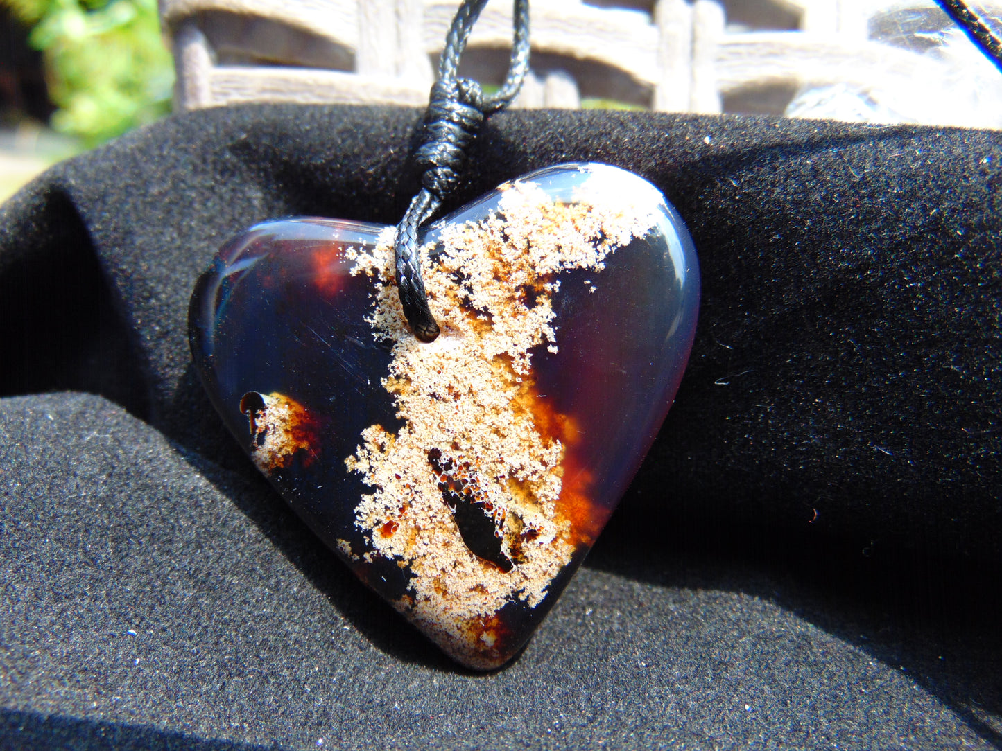 8 gr Heart Pendant Indonesian Red  Amber for Healing 25A256