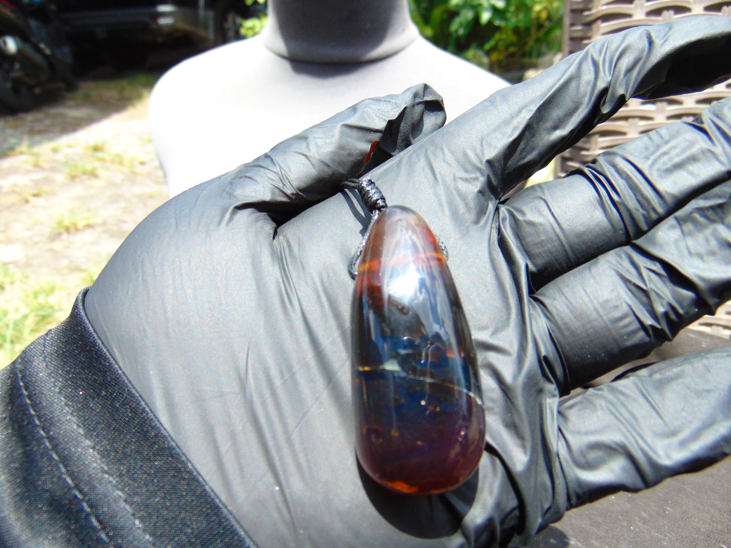 15 gr Teardrop Pendant Indonesian Amber for Healing 25A48