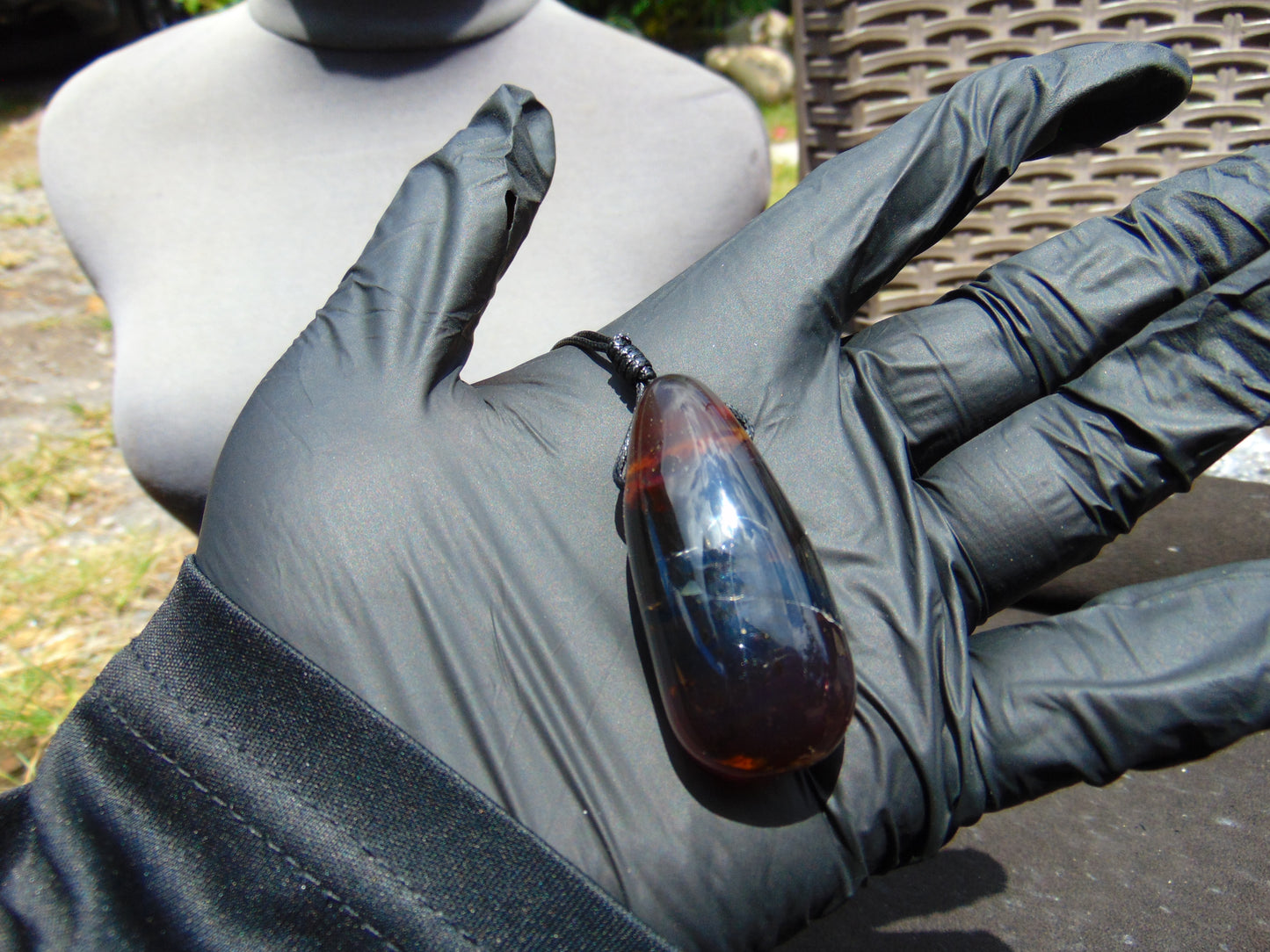 15 gr Teardrop Pendant Indonesian Amber for Healing 25A48