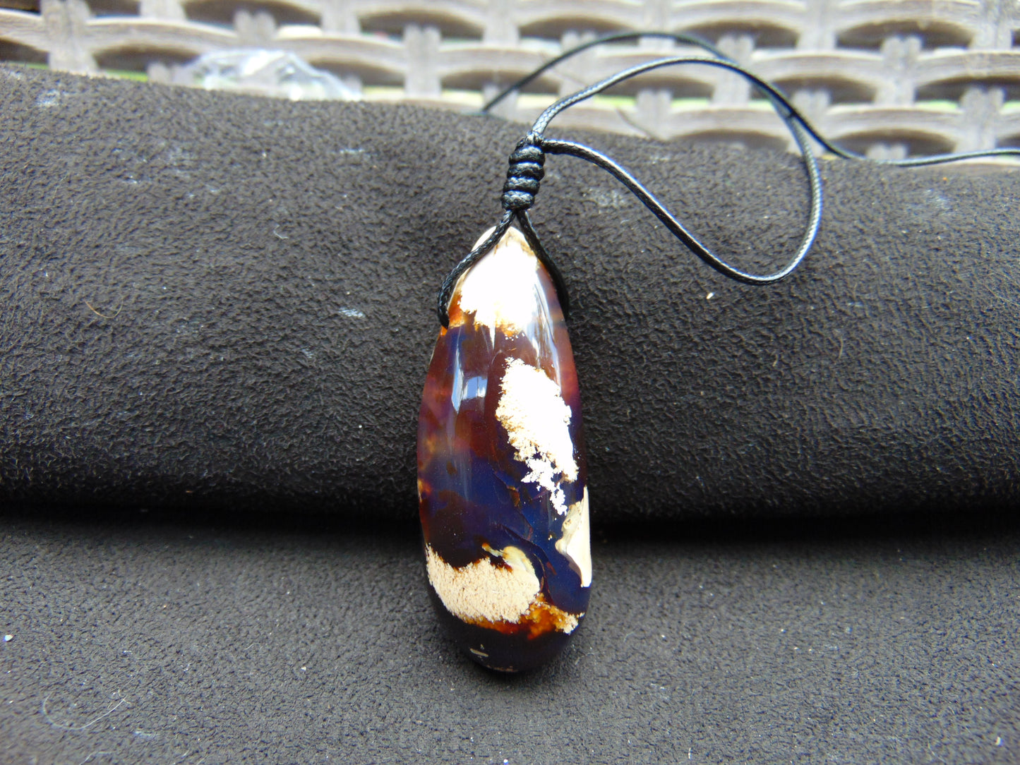 10 gr Teardrop Pendant Indonesian Blue Amber for Healing 25A32
