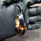 20 gr Teardrop Pendant Indonesian white Amber for Healing 25Y4A