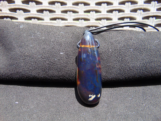 16 gr Teardrop Pendant Indonesian blue Amber for Healing 25Y21