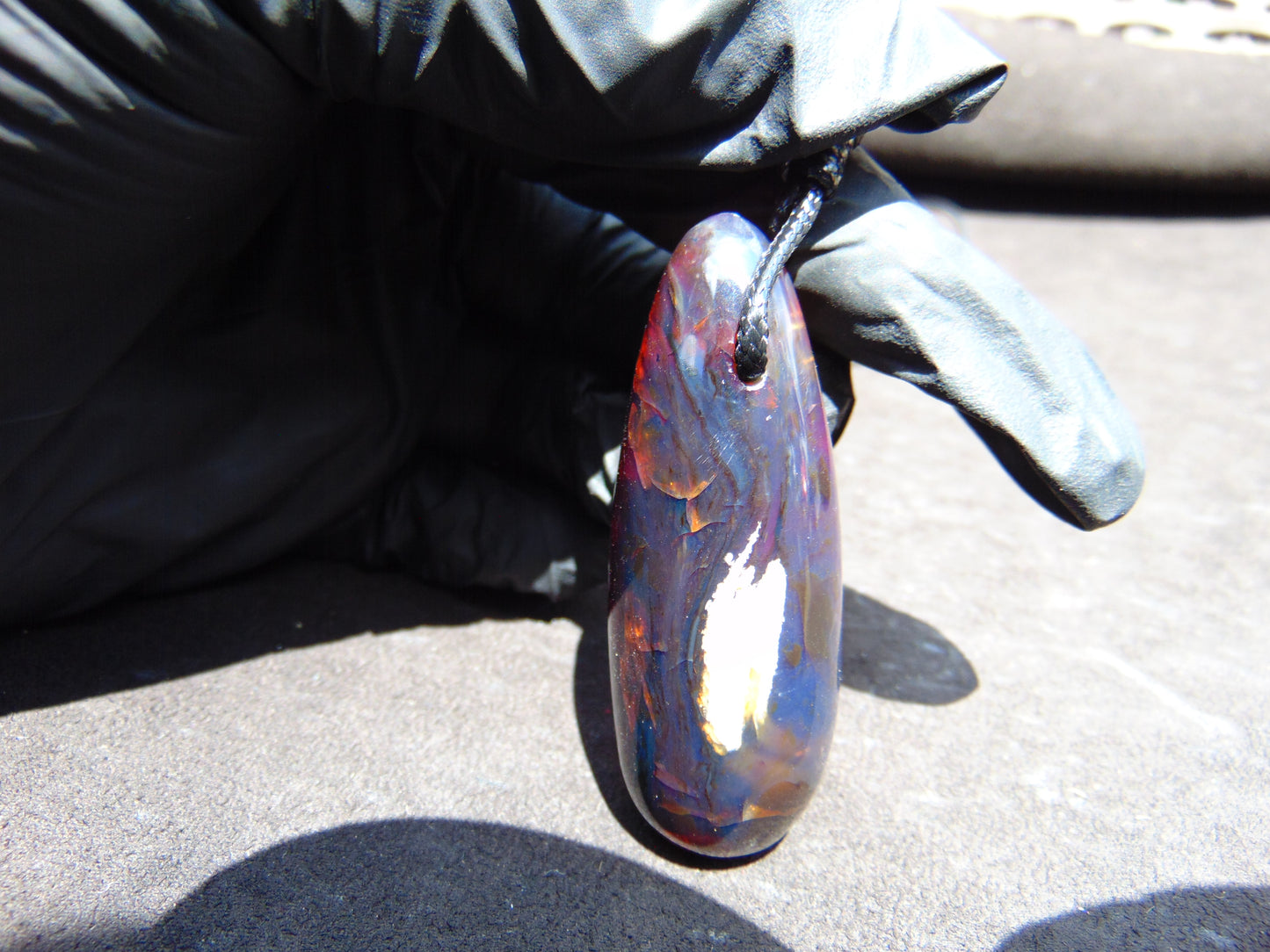 16 gr Teardrop Pendant Indonesian blue Amber for Healing 25Y21