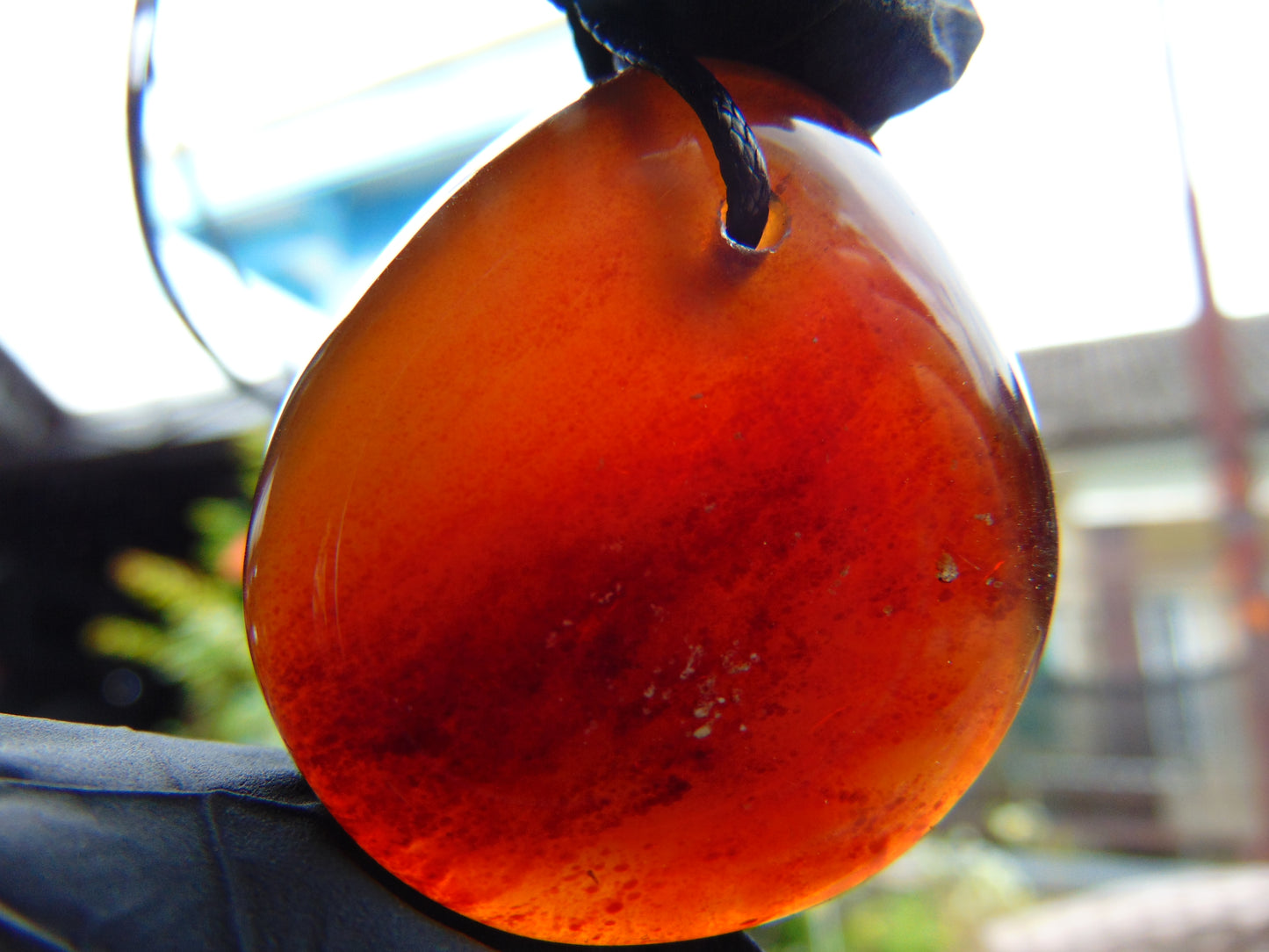 13 gram Pendant Indonesian Blue Red Amber for Healing PCA843