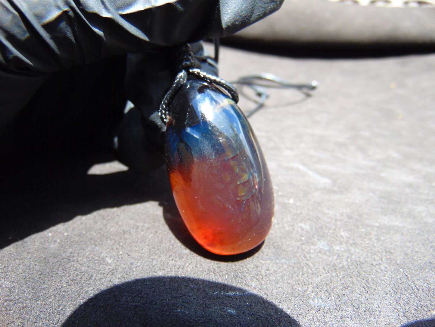 16 gr Teardrop Pendant Indonesian blue Amber for Healing 25Y11