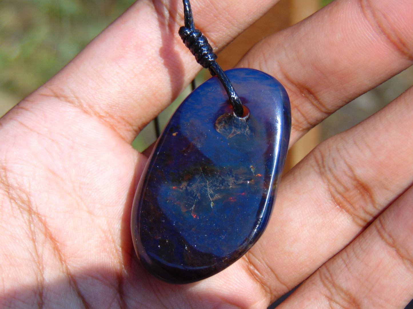8 gram Pendant Indonesian AAAAA Blue Amber for Healing 26Y215