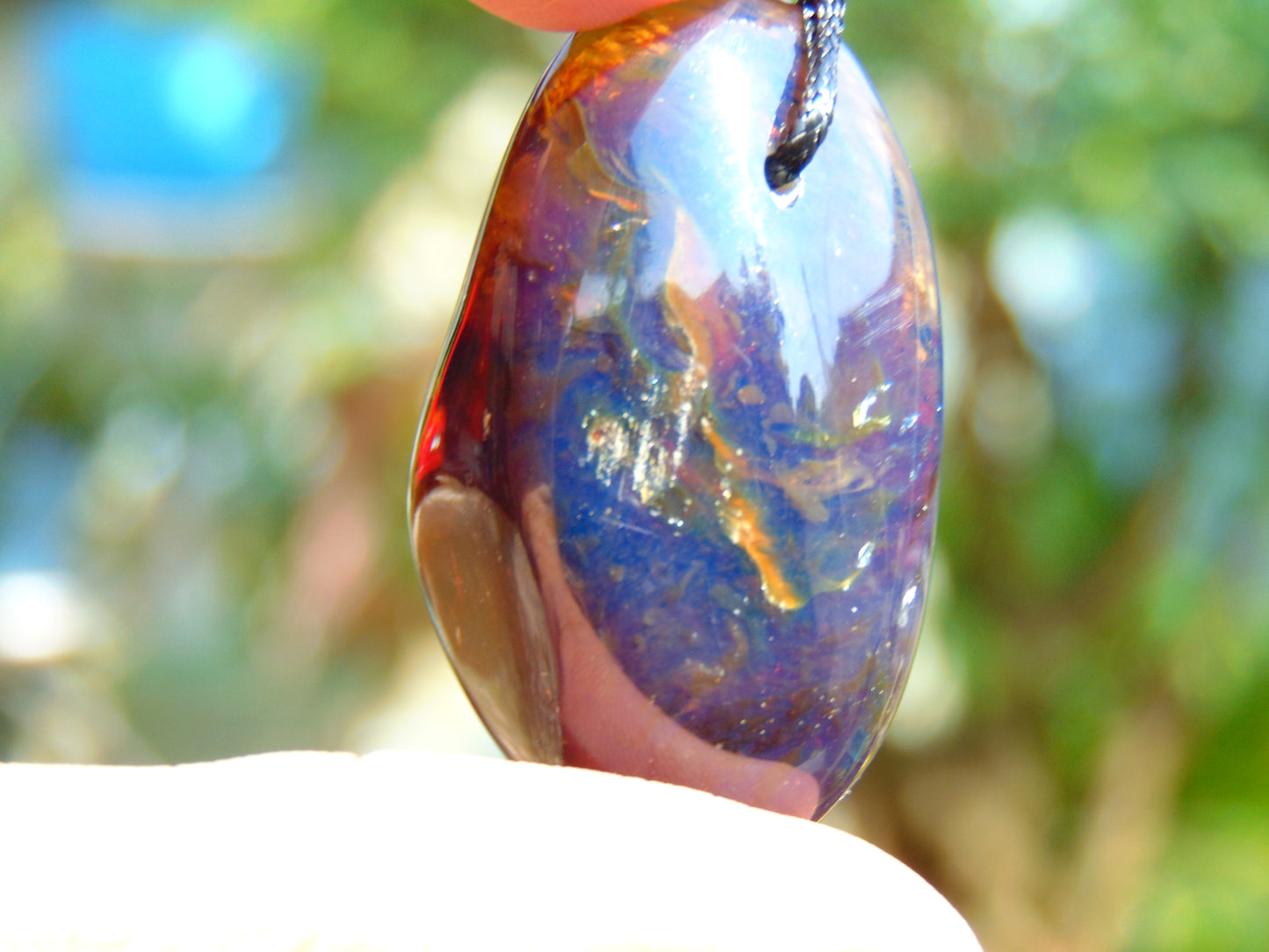 8 gram Pendant Indonesian AAAAA Blue Amber for Healing 26Y215