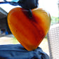 6  gr Heart Pendant Indonesian Red  Amber for Healing 25N228