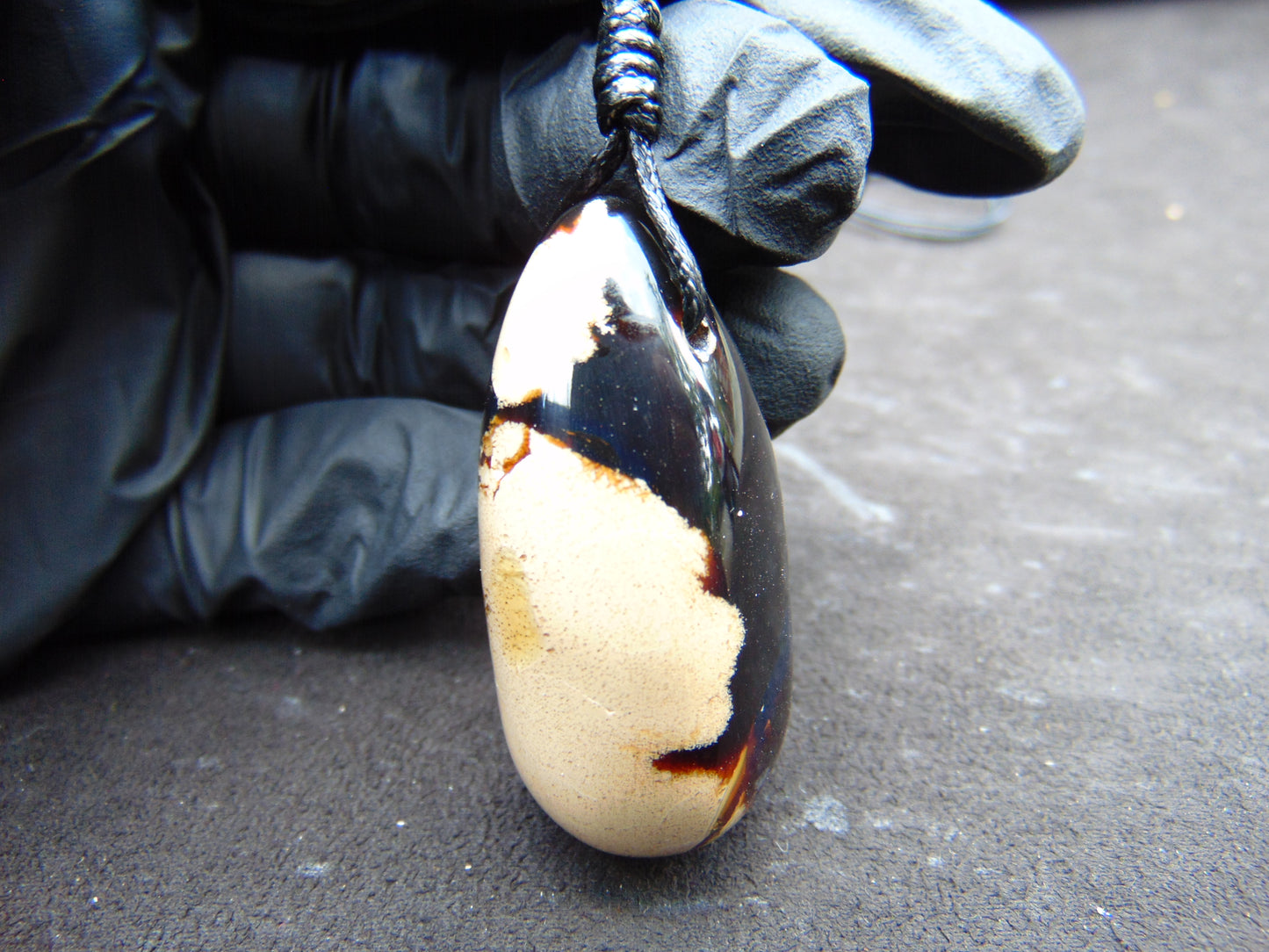 10 gr Teardrop Pendant Indonesian blue Amber for Healing 25A52