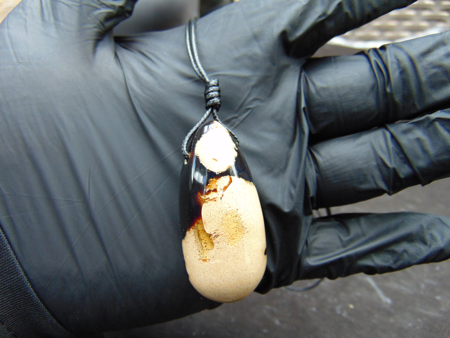 10 gr Teardrop Pendant Indonesian blue Amber for Healing 25A52