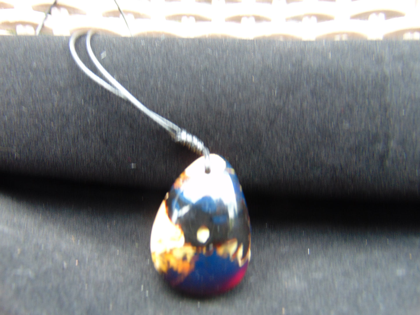 13 gram Teardrop Pendant Indonesian Blue Amber for Healing PCN571