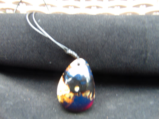 13 gram Teardrop Pendant Indonesian Blue Amber for Healing PCN571