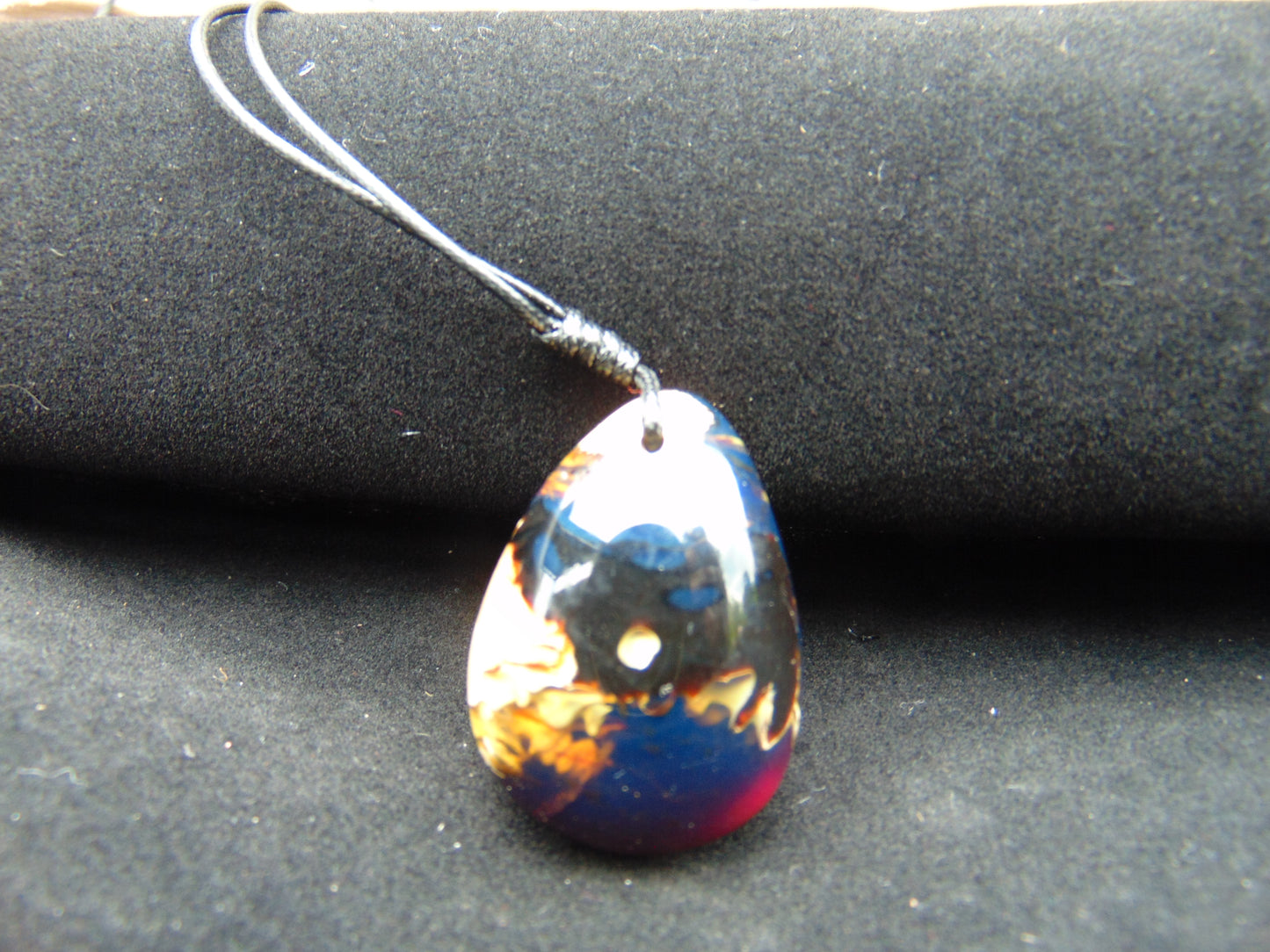 13 gram Teardrop Pendant Indonesian Blue Amber for Healing PCN571