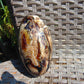 214 gr Shaped Rugby Indonesian Zebra White Amber for Healing ST126