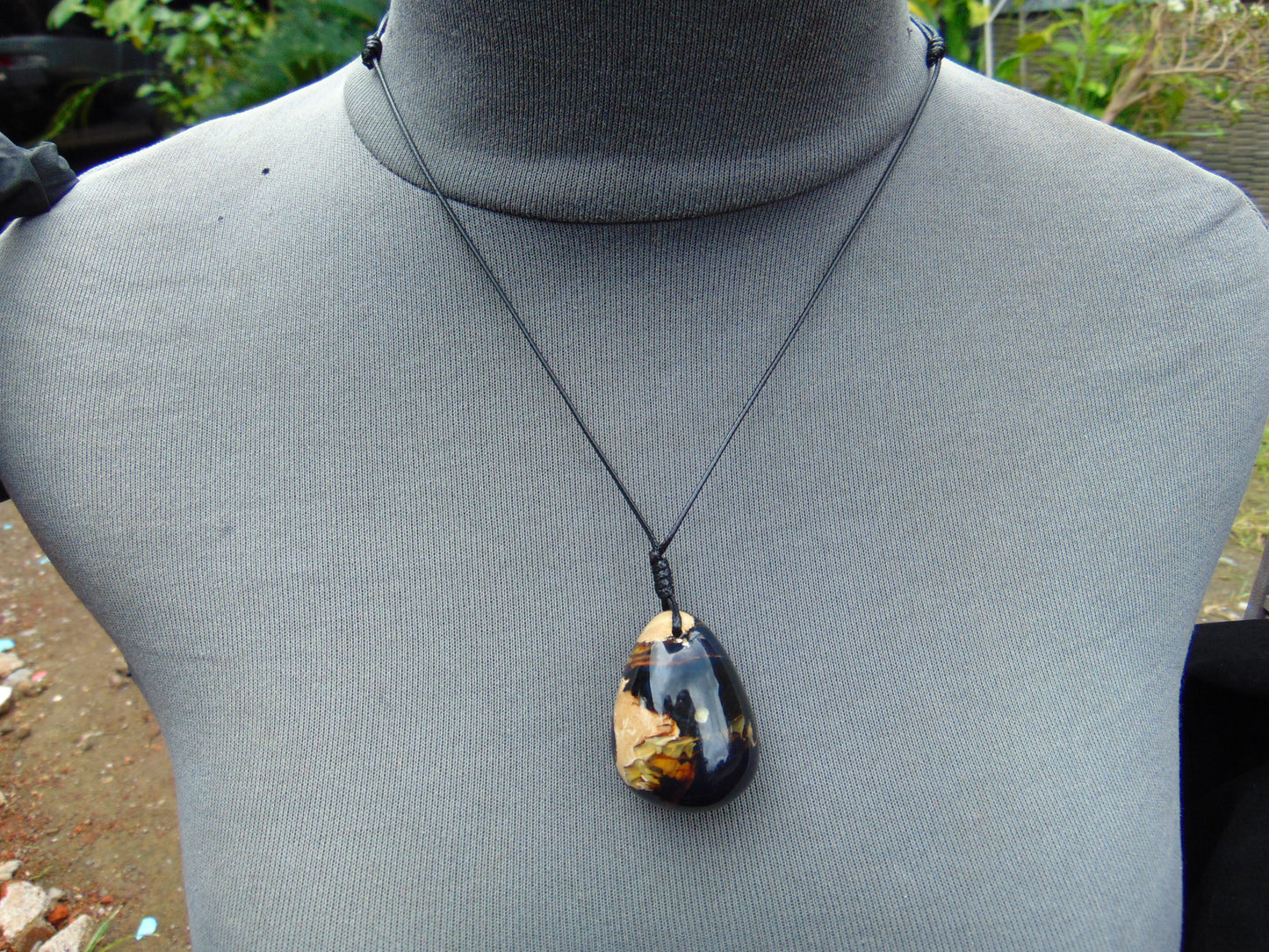 13 gram Teardrop Pendant Indonesian Blue Amber for Healing PCN571