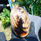 214 gr Shaped Rugby Indonesian Zebra White Amber for Healing ST126