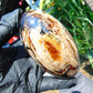 214 gr Shaped Rugby Indonesian Zebra White Amber for Healing ST126