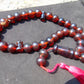 108 gr Tasbih Mesbah Rosary 33+2 Beads 18 mm Indonesian Red Amber for Healing TB17i7