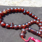108 gr Tasbih Mesbah Rosary 33+2 Beads 18 mm Indonesian Red Amber for Healing TB17i7