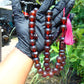108 gr Tasbih Mesbah Rosary 33+2 Beads 18 mm Indonesian Red Amber for Healing TB17i7