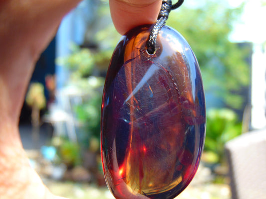 25 gram Pendant Indonesian AAAA Blue Amber for Healing 26Y241