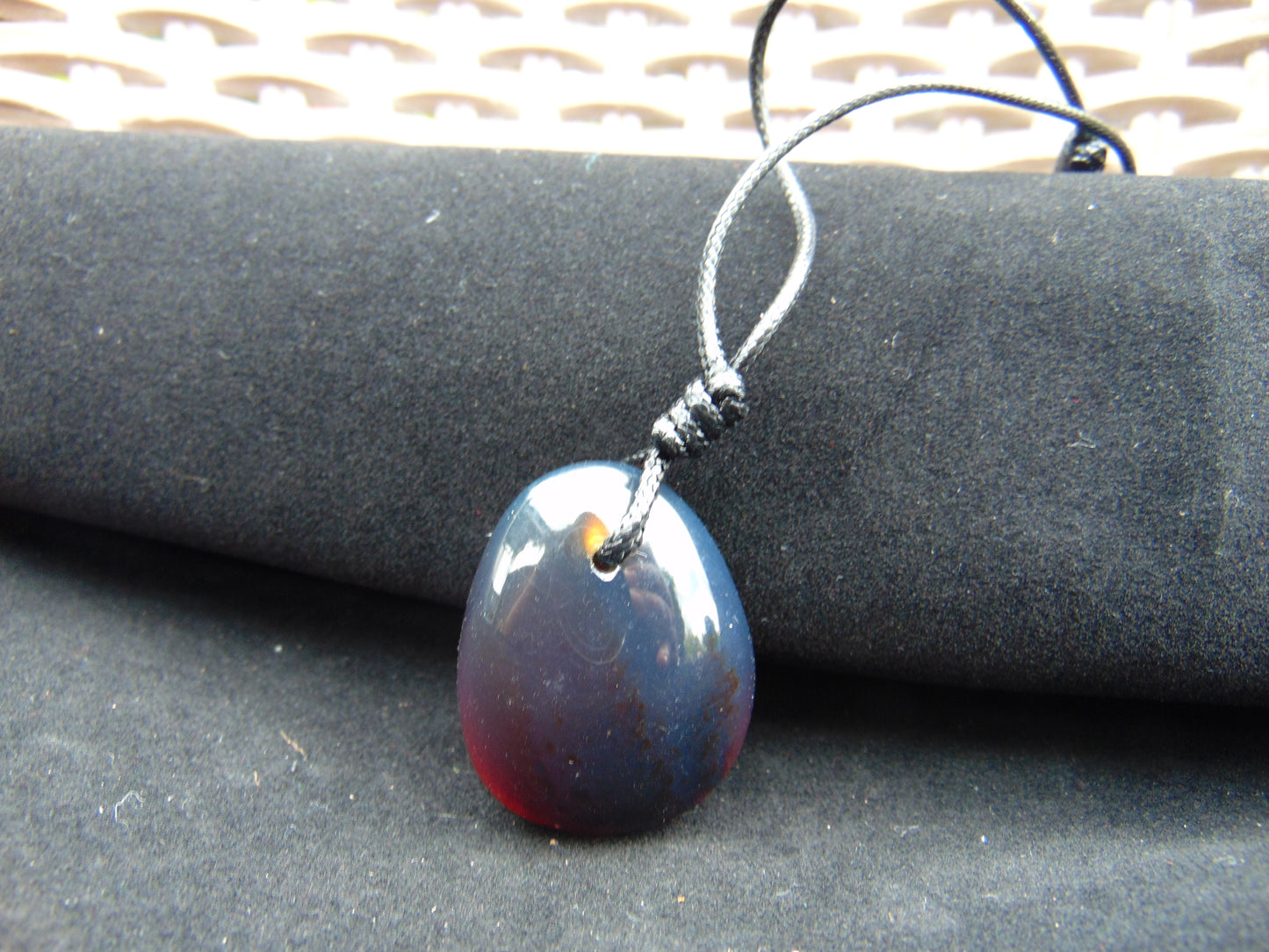 15 gram  Teardrop Pendant Indonesian Blue Amber for Healing PC84