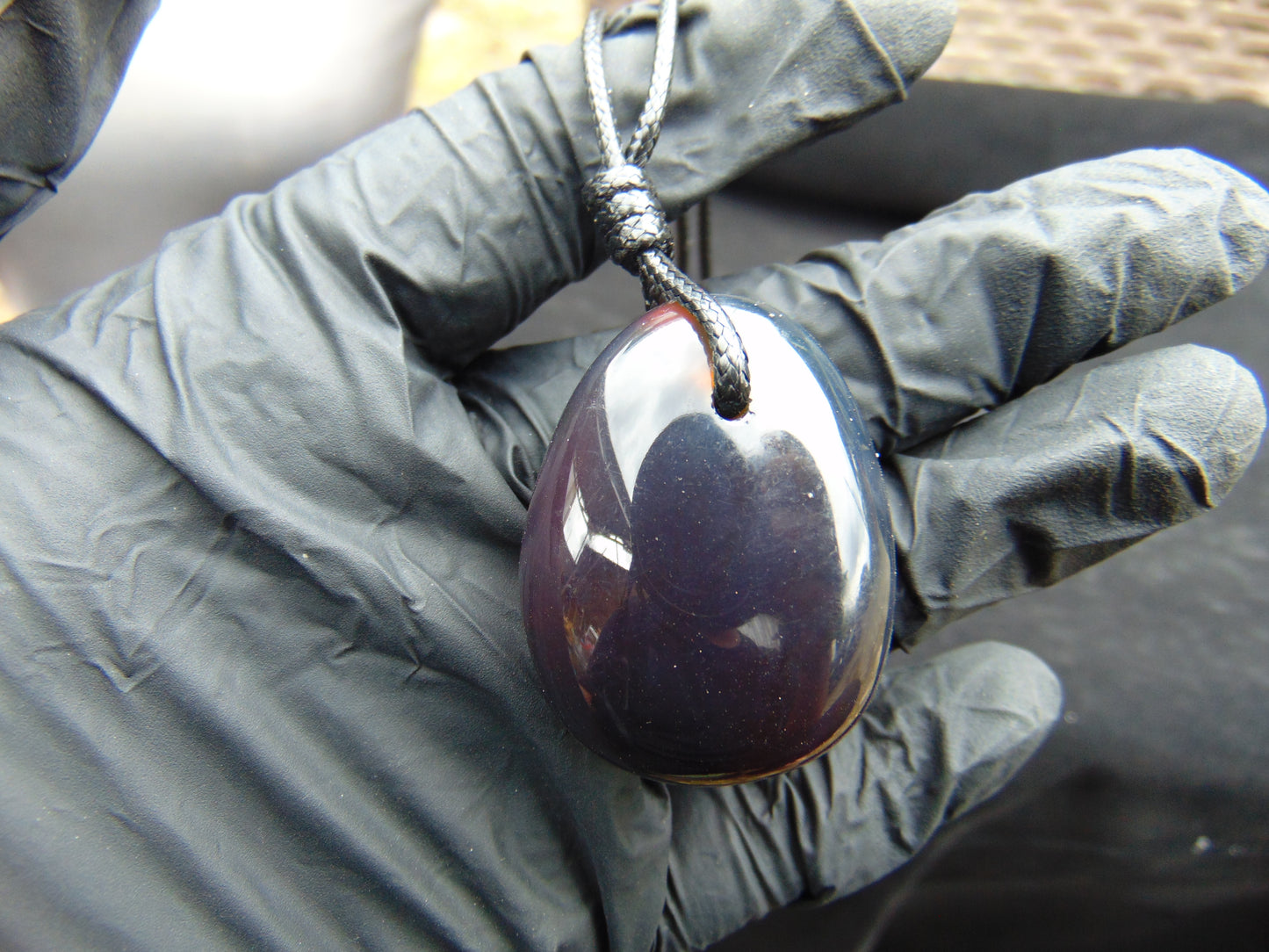15 gram  Teardrop Pendant Indonesian Blue Amber for Healing PC84