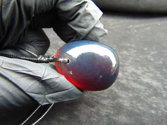 15 gram  Teardrop Pendant Indonesian Blue Amber for Healing PC84
