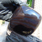 370 gr Shaped Square Polished Indonesian Mushroom Inclusion Dark Blue Amber for Healing AR96