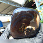 370 gr Shaped Square Polished Indonesian Mushroom Inclusion Dark Blue Amber for Healing AR96