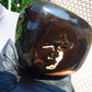 370 gr Shaped Square Polished Indonesian Mushroom Inclusion Dark Blue Amber for Healing AR96