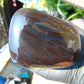370 gr Shaped Square Polished Indonesian Mushroom Inclusion Dark Blue Amber for Healing AR96