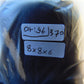 370 gr Shaped Square Polished Indonesian Mushroom Inclusion Dark Blue Amber for Healing AR96