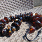 267 gr Big Necklace Indonesian Dark Red Amber for Healing AL11