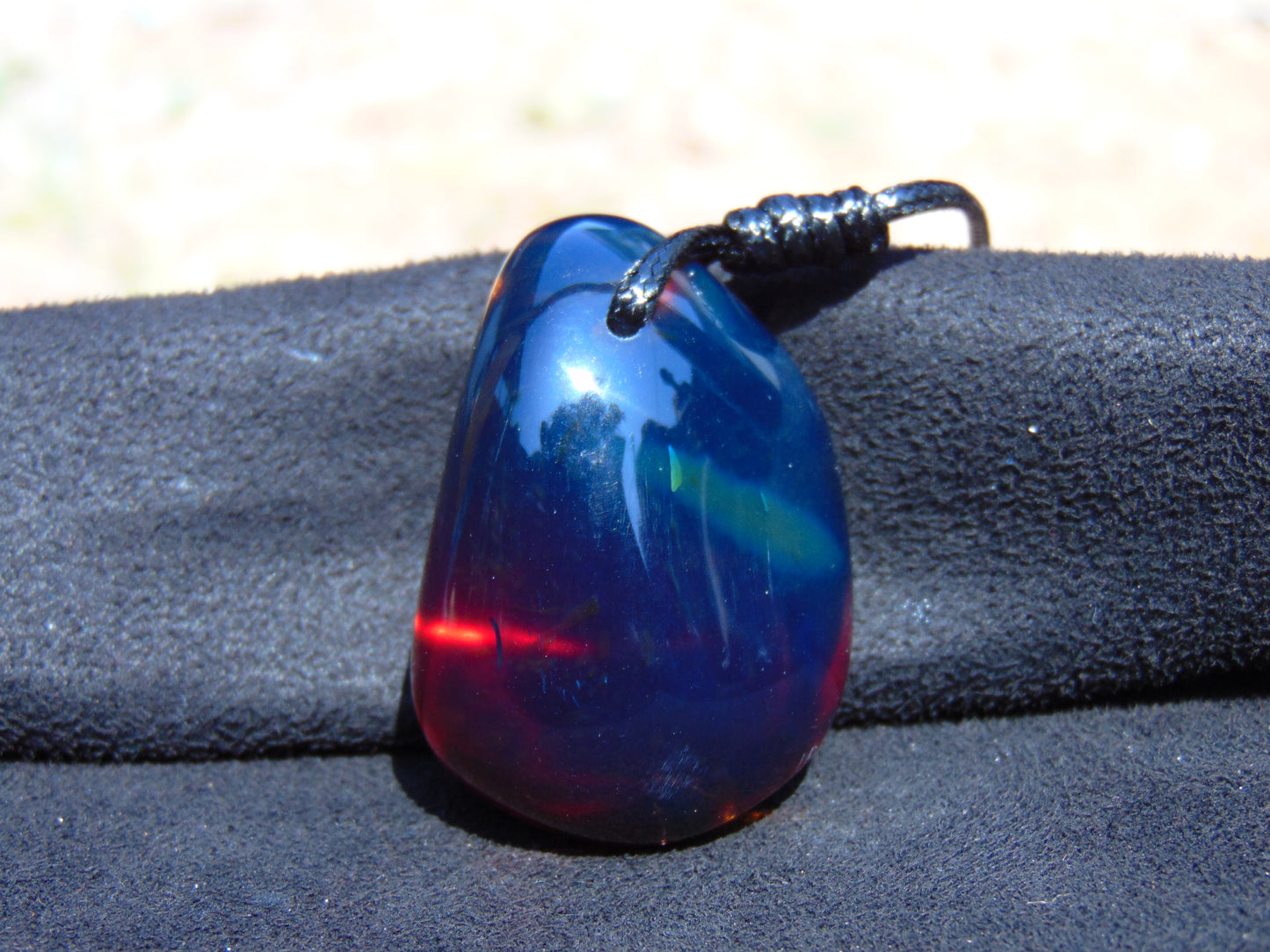 19 gram Pendant Indonesian AAAA Blue Amber for Healing 26Y249