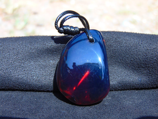 19 gram Pendant Indonesian AAAA Blue Amber for Healing 26Y249