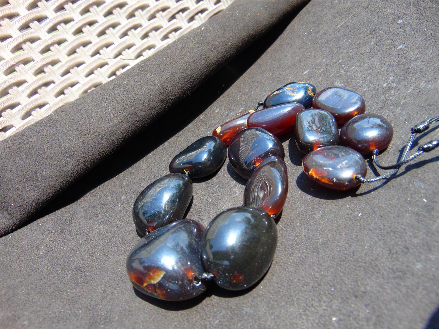 169 gr Big Necklace Indonesian Amber for Healing A13K57