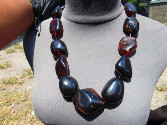 169 gr Big Necklace Indonesian Amber for Healing A13K57
